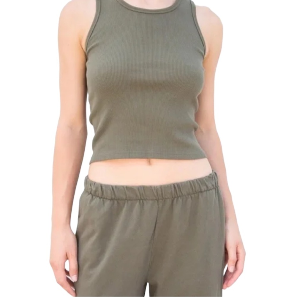 Brandy Melville olive green cropped tank